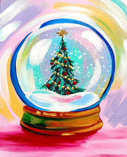 Sparkling Snow Globe- Muse Paintbar