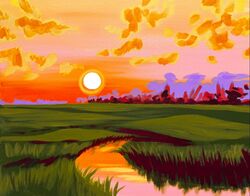 Warm Marsh Sun- Muse Paintbar