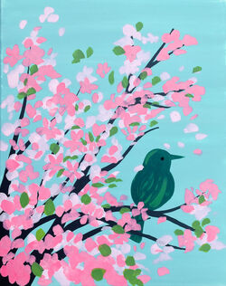 Perched in Bloom- Muse Paintbar