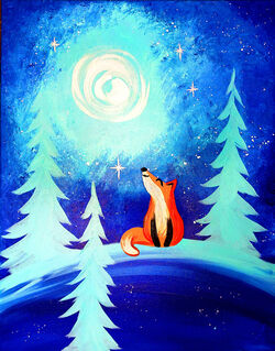 Fox’s Frosty Forest- Muse Paintbar