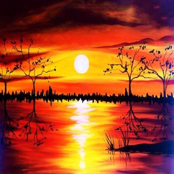 Canvas Painting Class on 05/17 at Muse Paintbar Ridge Hill