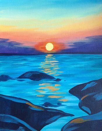 Canvas Painting Class on 06/08 at Muse Paintbar Virginia Beach