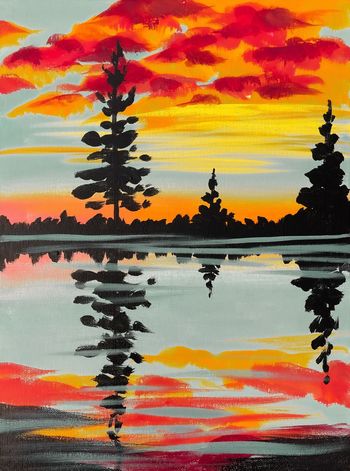 Canvas Painting Class on 04/22 at Muse Paintbar Patriot Place