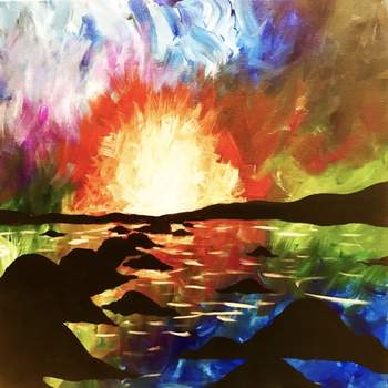 Canvas Painting Class on 02/18 at Muse Paintbar Gaithersburg