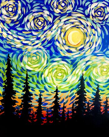 Canvas Painting Class on 05/08 at Muse Paintbar White Plains
