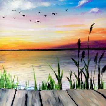 Canvas Painting Class on 05/25 at Muse Paintbar Patriot Place