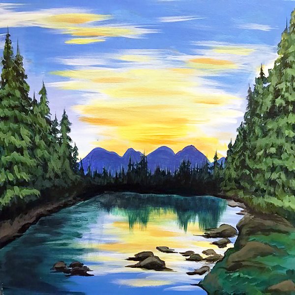 Canvas Painting Class on 04/26 at Muse Paintbar Portland