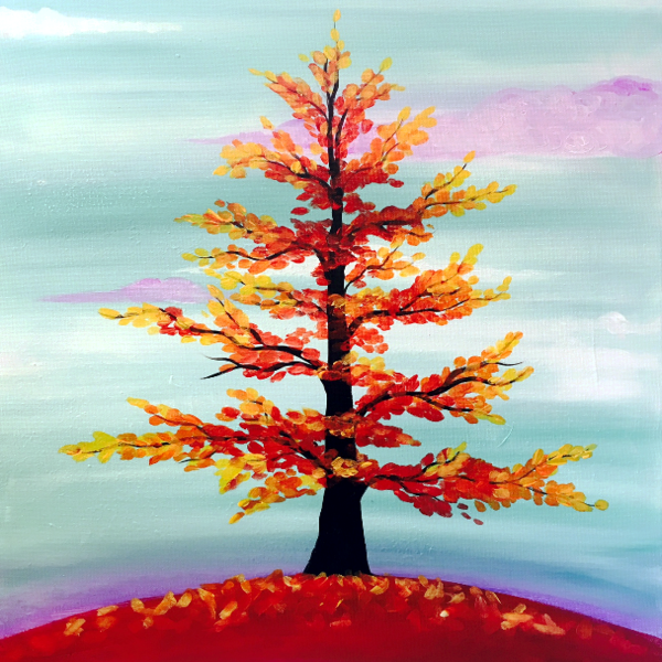 Autumn Tree Painting Class Muse Garden City