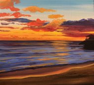 Canvas Painting Class on 04/07 at Muse Paintbar West Hartford