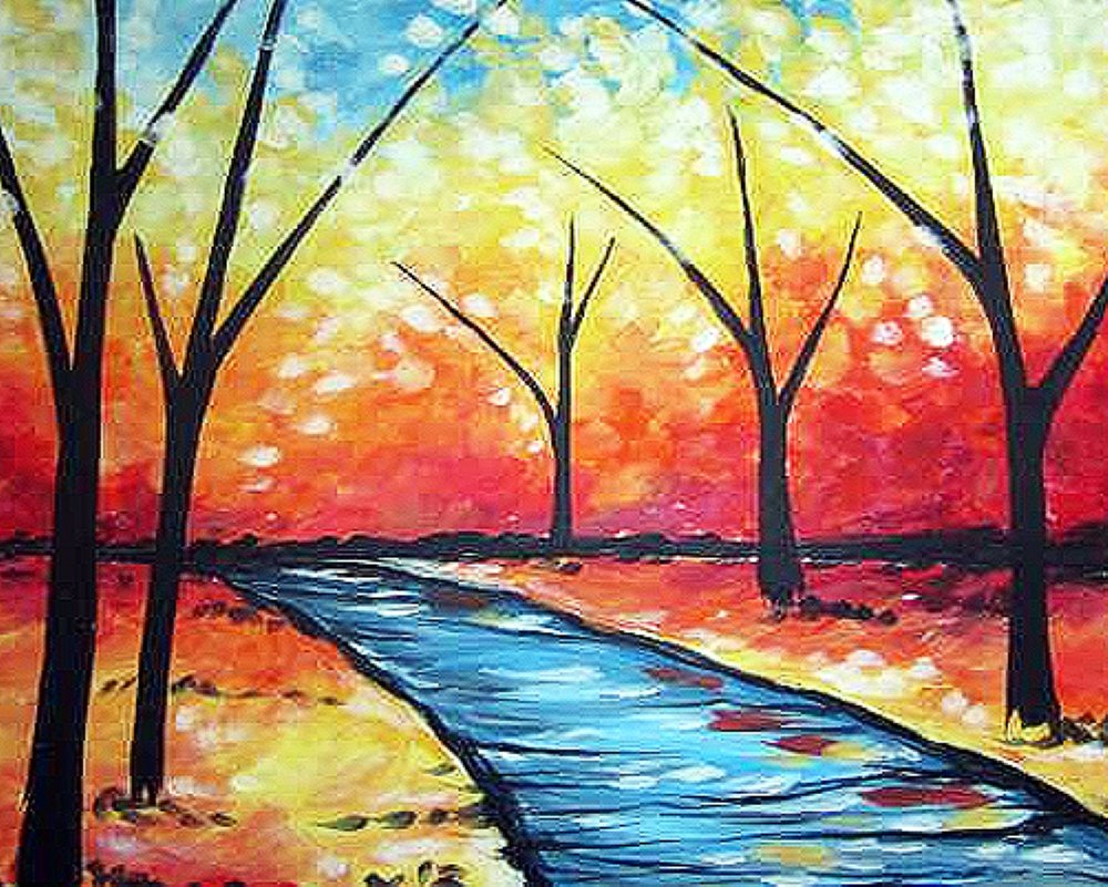 Autumn Path Painting Class Muse West Hartford