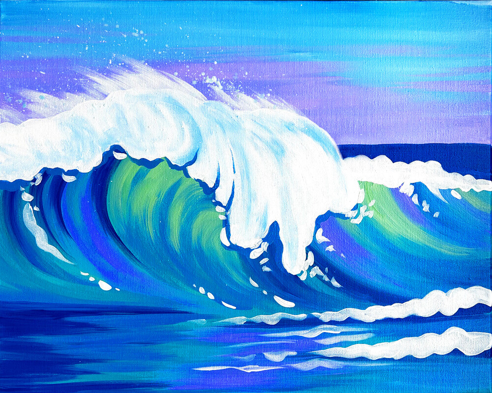 The Premier Paint And Sip Garden City NY Muse Paintbar CatchingWaves
