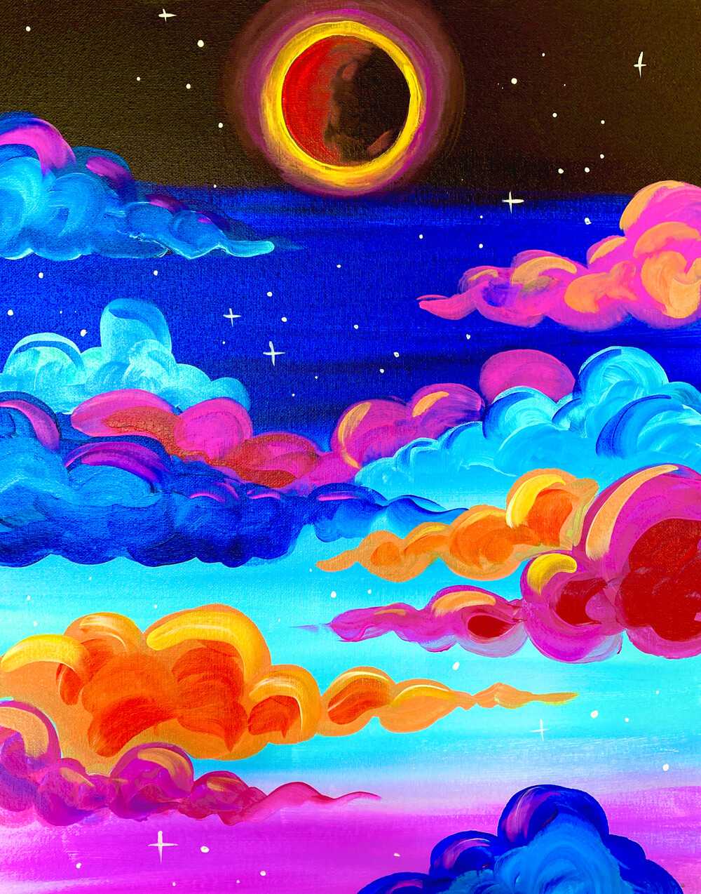 Ethereal Eclipse Painting Class Muse Garden City EtherealEclipse
