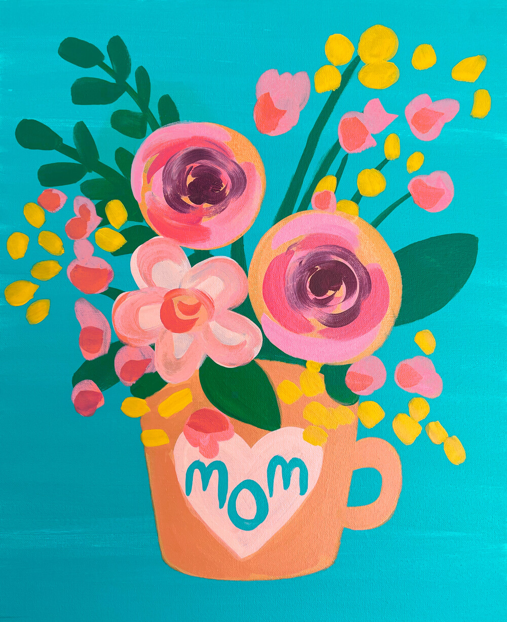 Flowers for Mom Painting Class Muse West Hartford