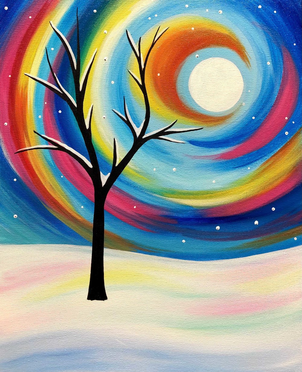 Icy And Iridescent Painting Class Muse Garden City IcyandiridescentNew
