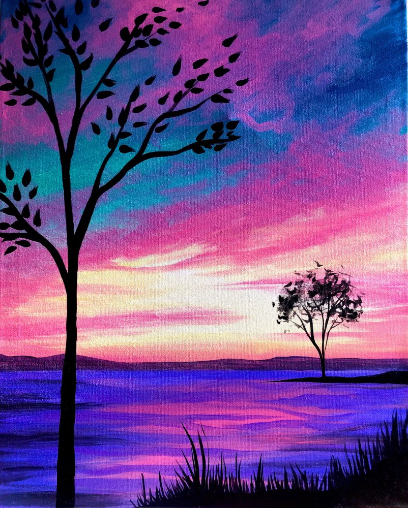 Pink Sky Painting Class - Muse Garden City