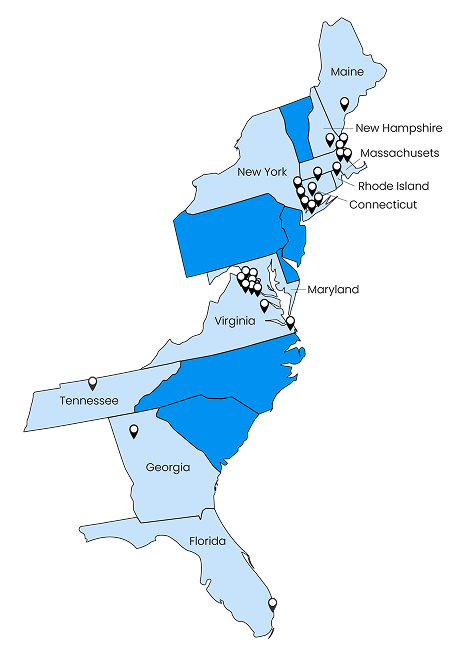 All locations where Muse Paintbar is present